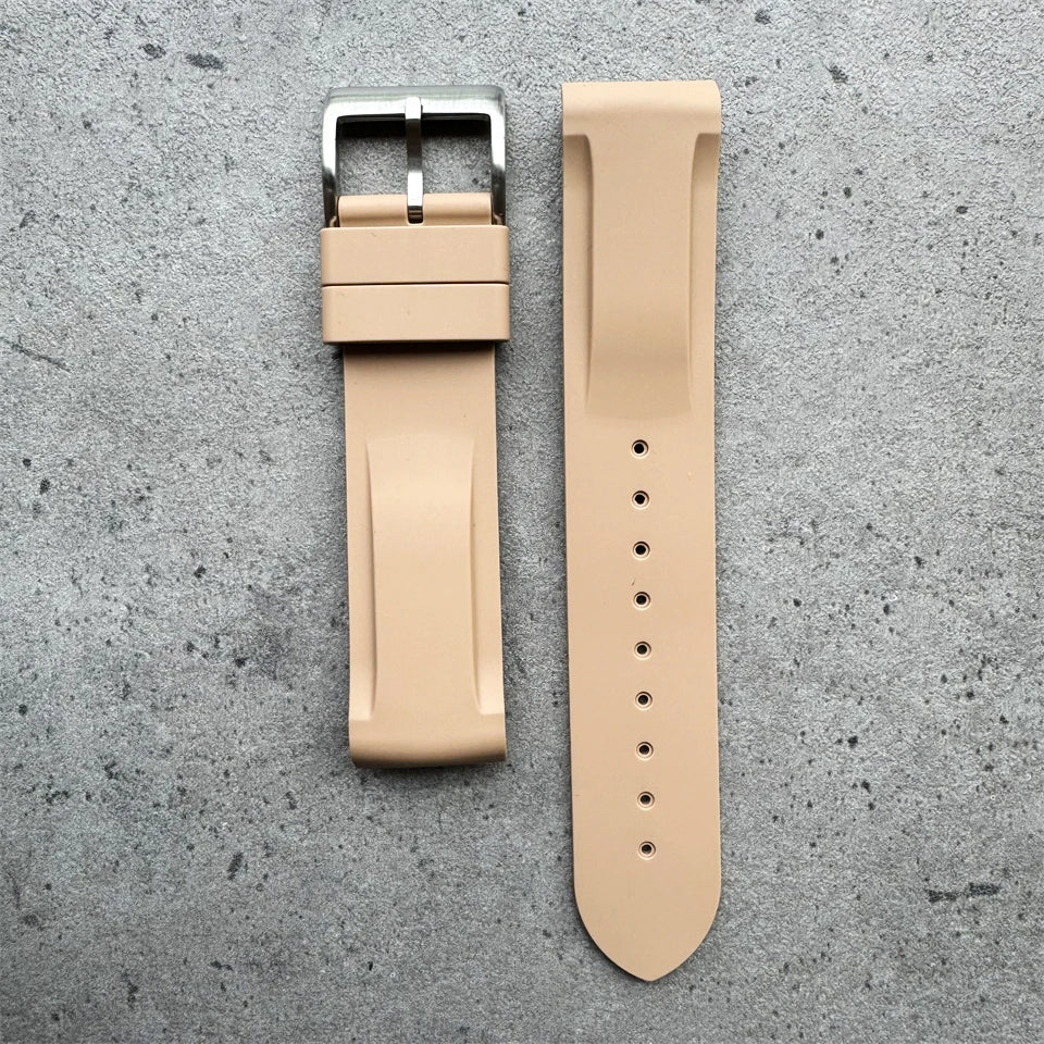 Warm Khaki Grey Black Silicone Watch Strap 20mm High Quality Silicone Watch Band for Monnswatch Omega X Swatch Bracelet