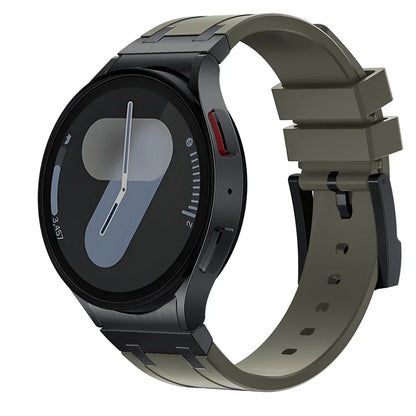 Bracelet de sport en silicone sans interstice pour hommes, compatible Samsung Galaxy Watch 7 40mm 44mm, 6 4 Classic 46 47mm, 42 43mm, 5 Pro 45mm