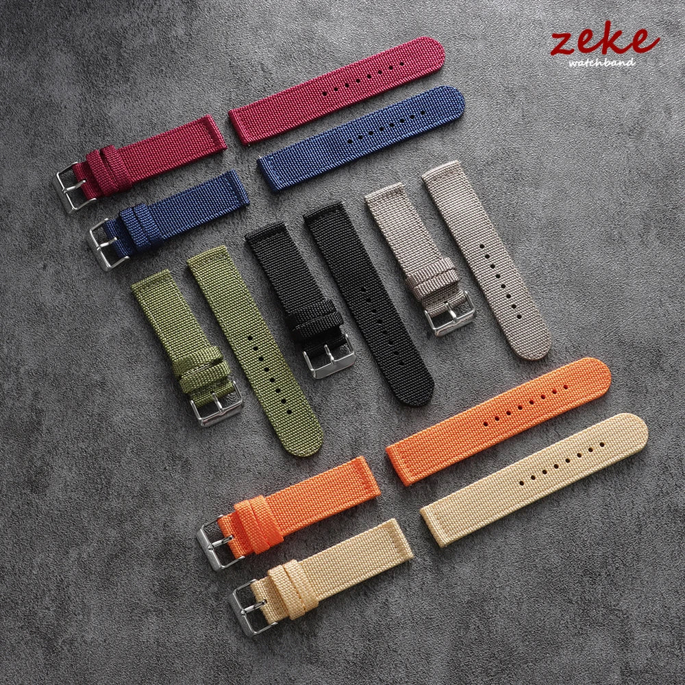 Quick-release canvas watch strap, made of nylon, 18mm, 20mm, 22mm, 24mm, for men and women, replacement straps for smartwatch accessories