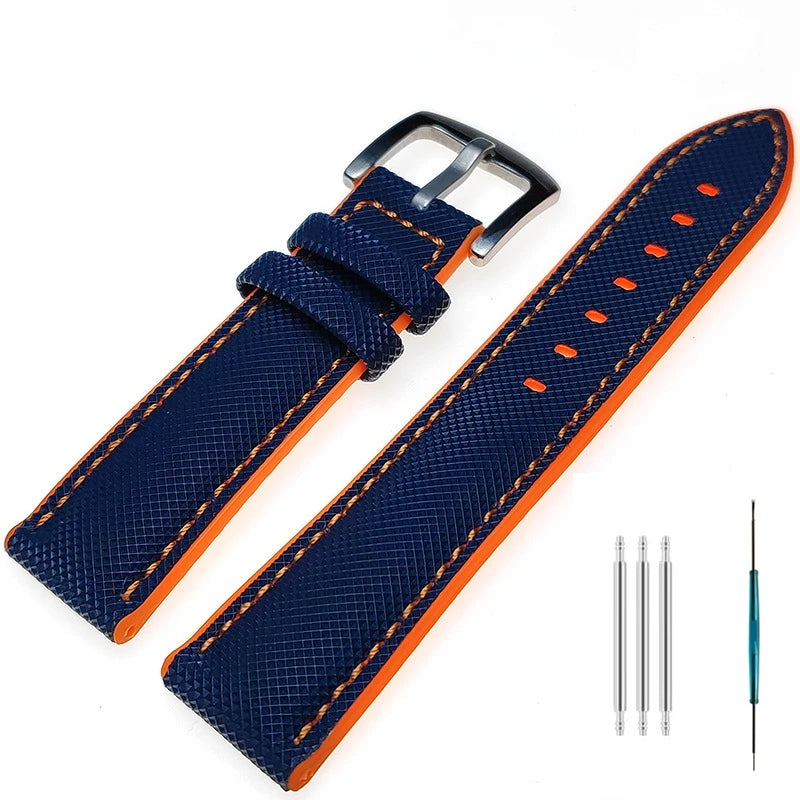 Nylon Fiber and Rubber Watch Strap - Universal