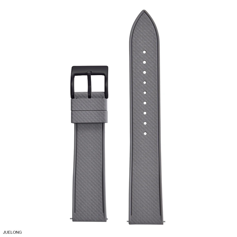 Cinturino per orologio in gomma FKM di alta qualità 20 mm 22 mm, cinturino a sgancio rapido con motivo a mosaico, cinturino morbido impermeabile per immersione