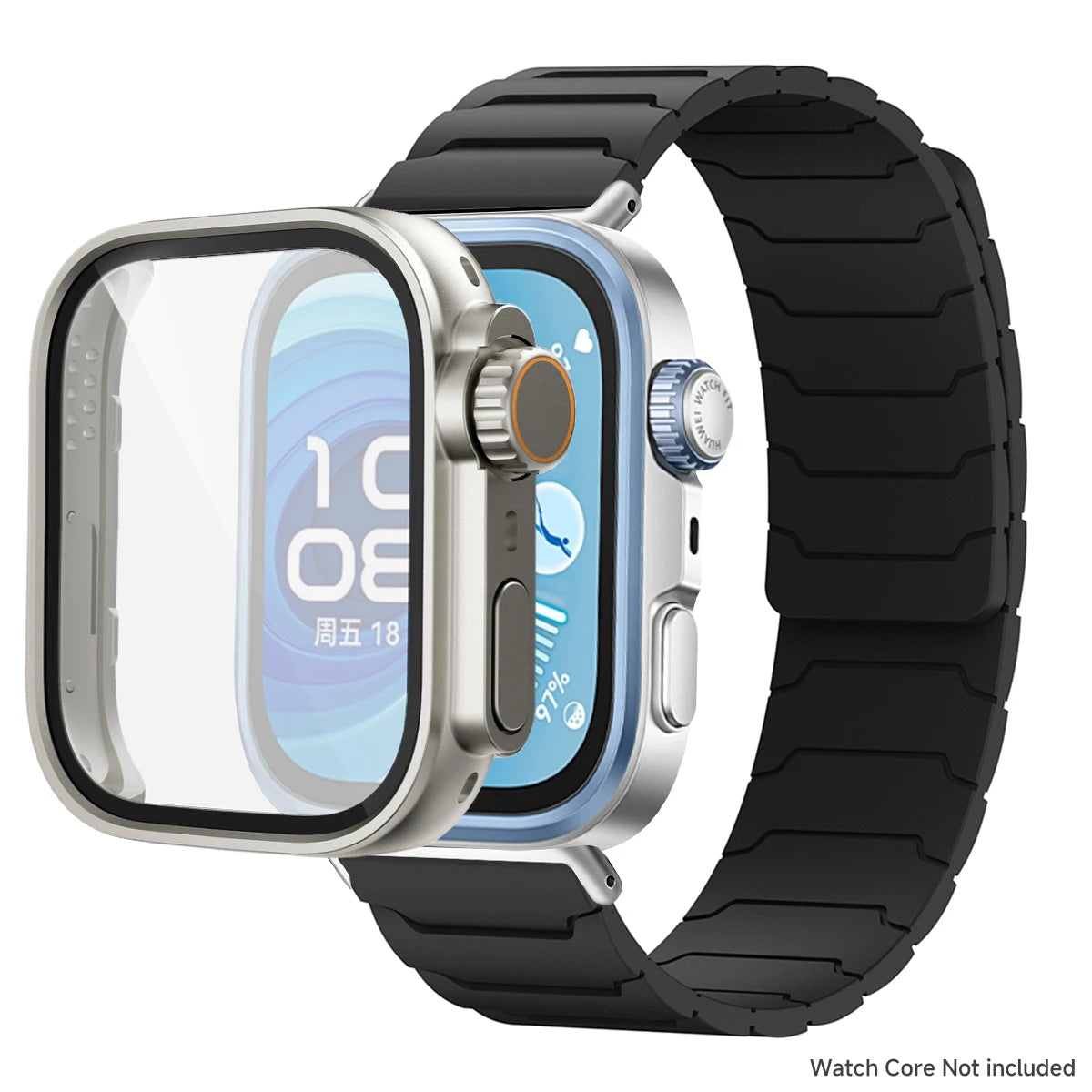 Étui + bracelet pour Huawei Watch Fit 5 4/4 Pro, bracelet en Silicone souple anti-transpiration pour Huawei Fit 3 ToUltra Cover