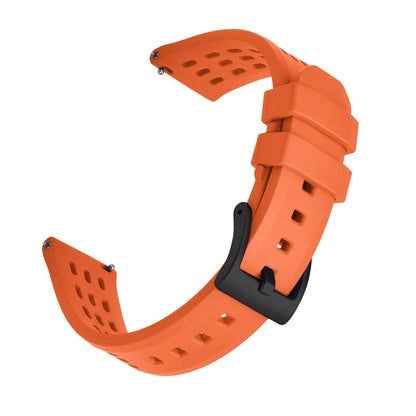 High Quality Quick Release FKM Fluoro Rubber Watch Strap 20mm 22mm New Design Porous Structure Ventilate FPM Rubber Watch Straps