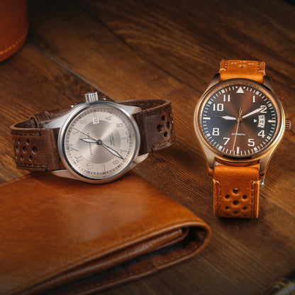 Bracelet de montre en Cuir - Vintage Perforer / Rapide - Universel