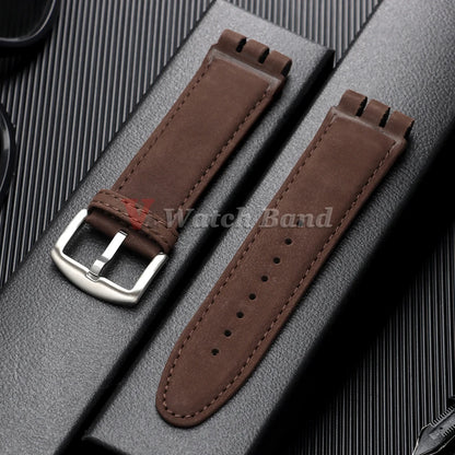 Genuine Leather Watch Strap for Swatch, 23mm, YOS440 413 424 440 447 448 449, Men's Sport Bracelet, Watch Accessories