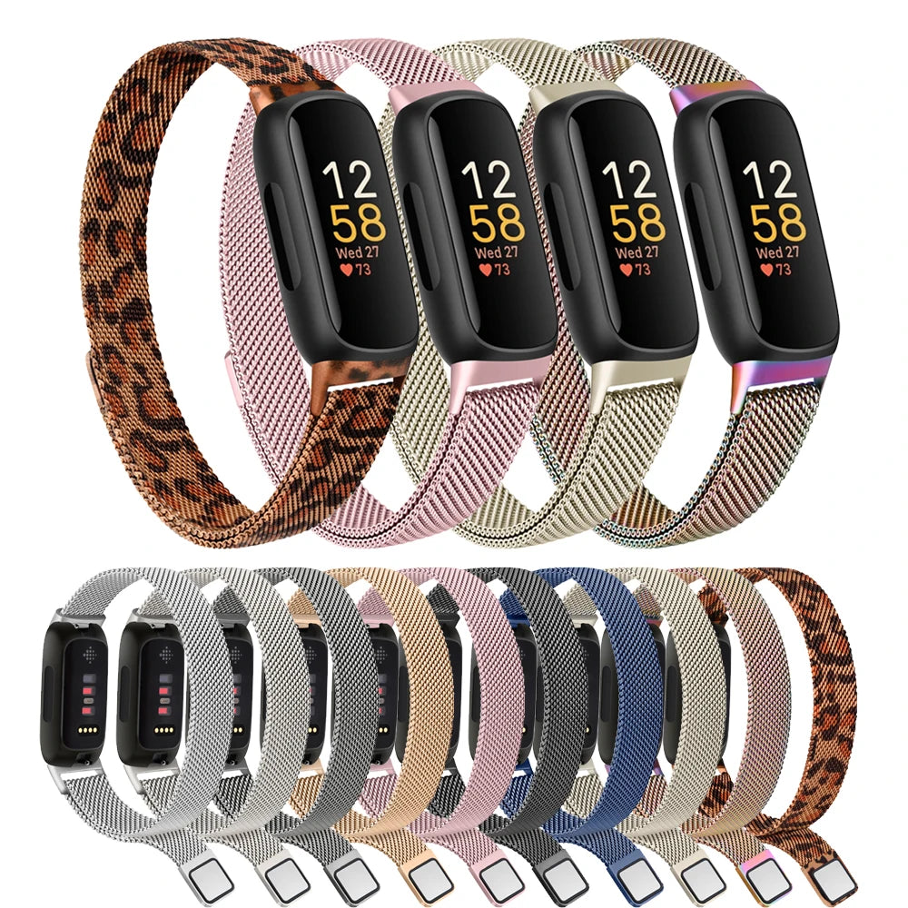 Bracelet à boucle magnétique en métal pour Fitbit Inspire 3, Bracelet de montre en acier inoxydable pour Fitbit Inspire 3