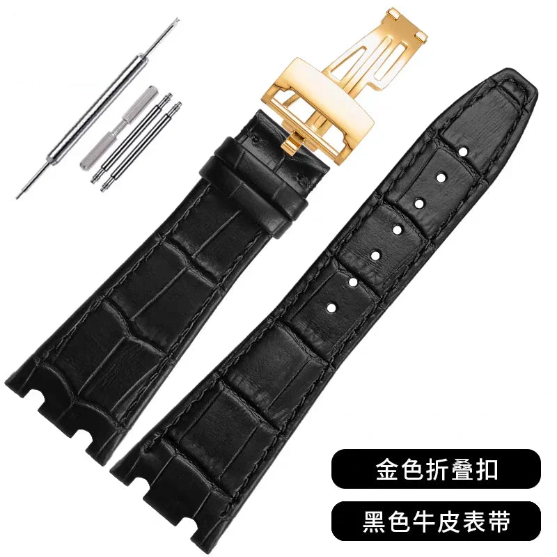 Bracelet de montre en cuir véritable pour Audemars Piguet Royal Oak Offshore AP 15400/15500/26331, Bracelet de remplacement pour hommes et femmes, 26mm