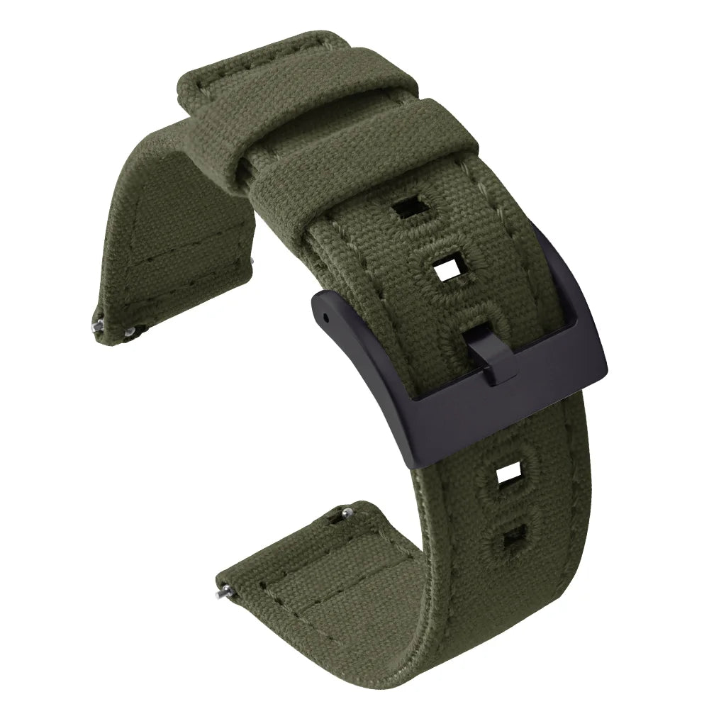 Universal Nylon Watch Strap, 20mm 22mm Quick Release Durable Retro Canvas Sport Belt for Omega Seiko Cartier