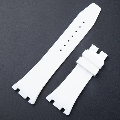 Cinturino per orologio in gomma morbida, 26mm, per cinturino AP, per Audemars Piguet, 15400, 15500, 26331, fibbia deployante a farfalla