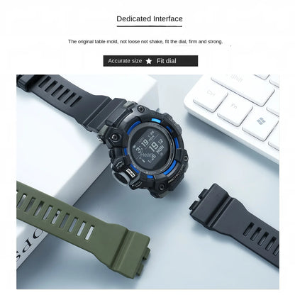 Cinturino di ricambio in silicone morbido impermeabile per orologio Casio GBD-100 Series, cinturino sportivo da esterno da uomo, accessori