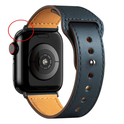 Cinturino in pelle per Apple Watch, Ultra 3, 49mm, 46mm/42mm, 41mm/45mm, 44mm, 40mm, iWatch serie 11 10 9 8 7 4 5 6 se