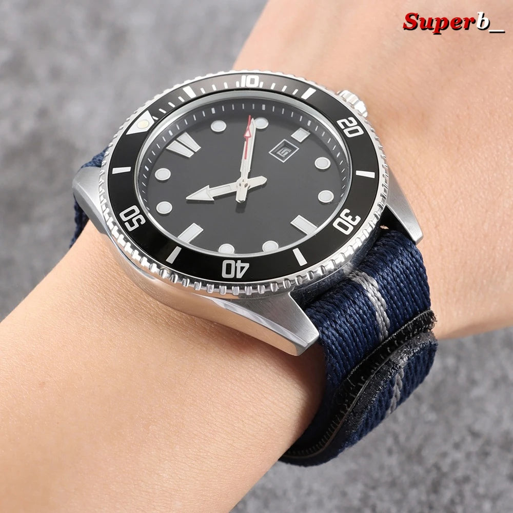 Bracelet de montre en tissu nylon 20 mm 22 mm, bracelet de sport universel, bracelet en toile pour Rolex, bracelet de remplacement en toile pour Tudor