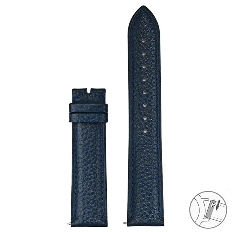 Bracelet universel en cuir véritable à dégagement rapide, 12 13 14 15 16 17 18 19 20 21 22 23 24mm, pour femmes et hommes d'affaires