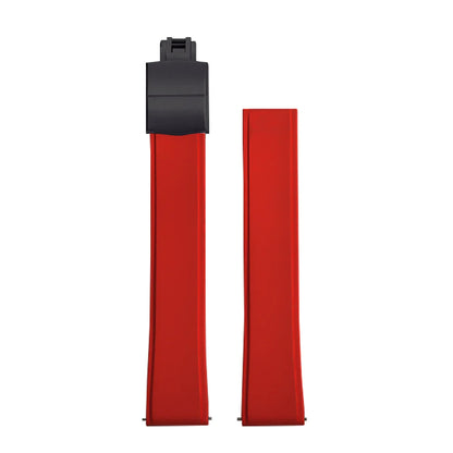 CTS – bracelets de montre FPM en caoutchouc fluoré, 19/20/21/22mm, boucle papillon à dégagement rapide, ceintures de plongée souples unisexes découpées à la taille