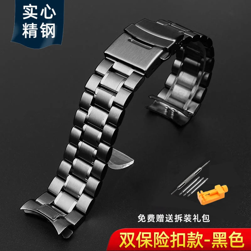 Cinturino curvo in acciaio inossidabile per Casio EFR-526/303/304/530/556/552 da uomo BEM-506/501, 20 22 24 mm