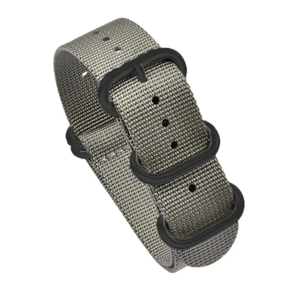 Bracelet en Nylon Noir de Haute Qualité pour Homme, Accessoire de Plongée à Rayures Militaires, pour Montre DW SeATM, 20mm 22mm