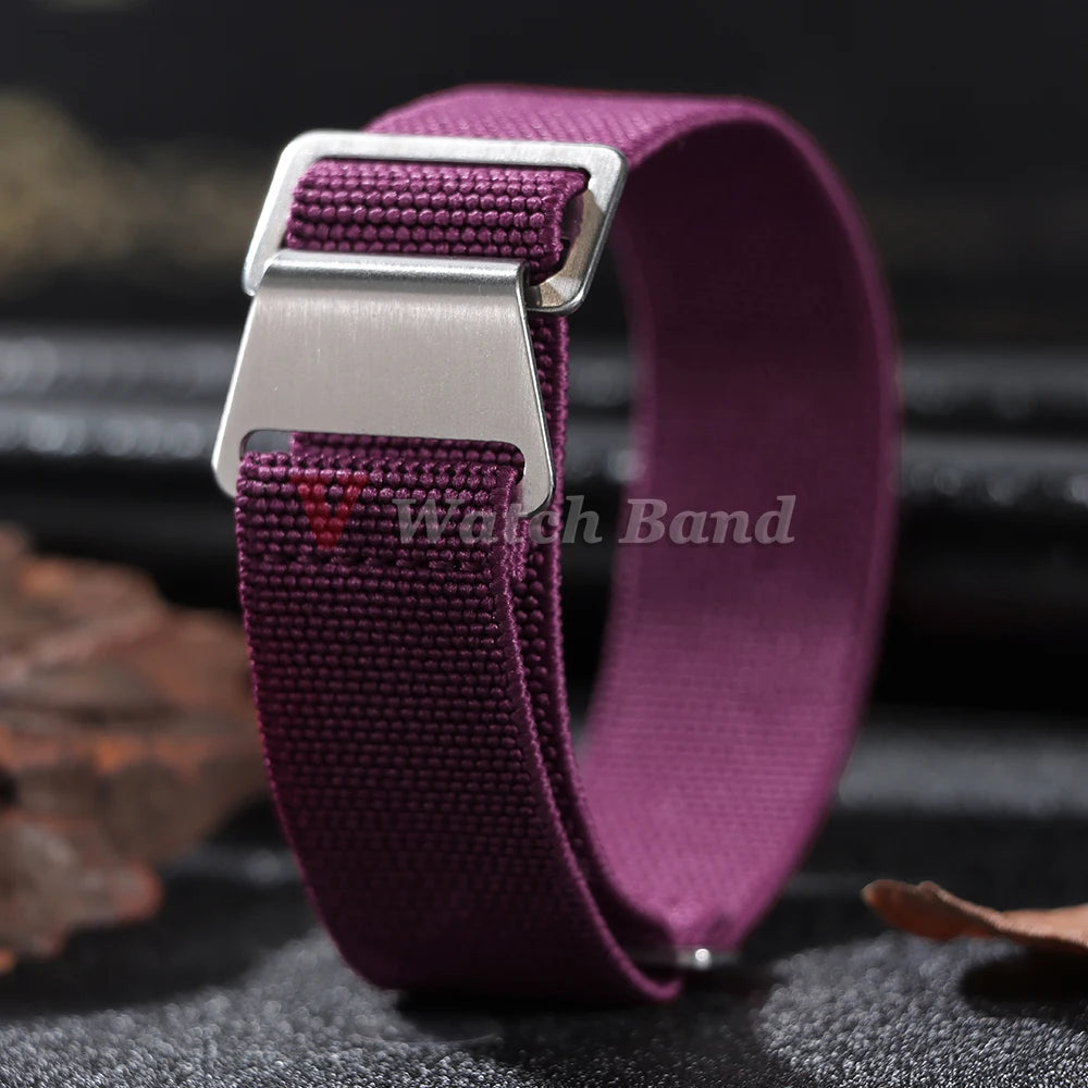 Bracelet de montre tressé en Nylon, 18/20/22mm, élastique, troupes françaises, sac de Parachute, Bracelet de Sport universel pour hommes et femmes