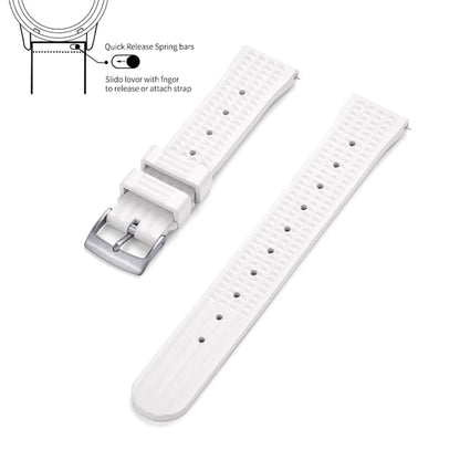 JUELONG – bracelets de montre en caoutchouc gaufré FKM, à dégagement rapide, étanche, Durable, en caoutchouc fluoré, 20mm 22mm, pour montre de plongée traditionnelle