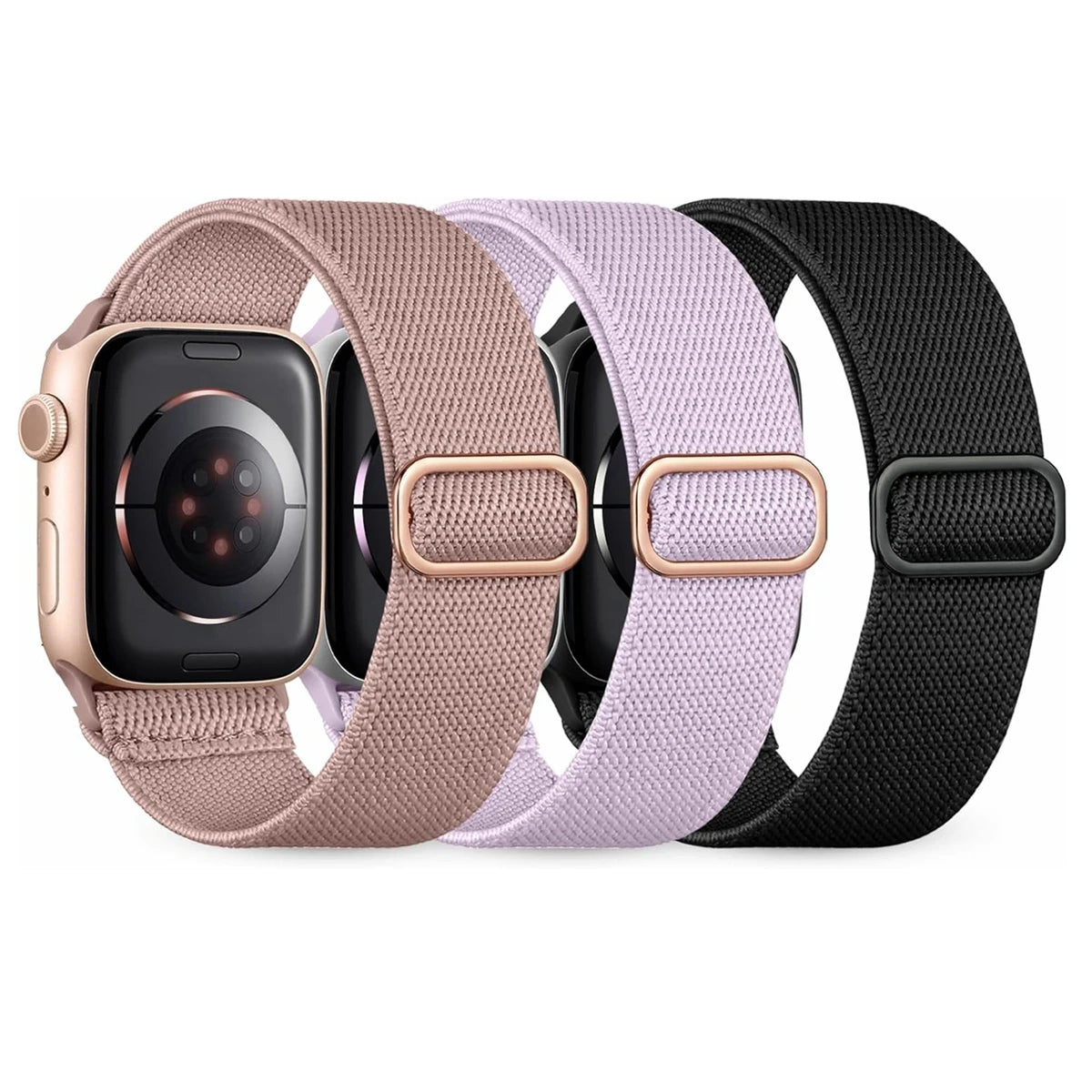 3 cinturini in nylon per Apple Watch Ultra, 38mm, 40mm, 41mm, 42mm, 44mm, 45mm, 46mm, 49mm, cinturino elastico in nylon, iWatch serie 11, 10, 9