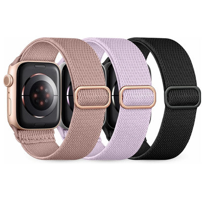 3 cinturini in nylon per Apple Watch Ultra, 38mm, 40mm, 41mm, 42mm, 44mm, 45mm, 46mm, 49mm, cinturino elastico in nylon, iWatch serie 11, 10, 9
