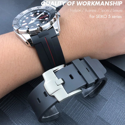 Rubber watch strap for SEIKO 5 Longines Hydroconquest mol Omega Planet Ocean, silicone watch strap, 21mm, 22mm, 23mm, 24mm, new