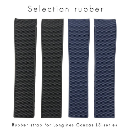 19mm 20mm 21mm 22mm nouveau bracelet de montre en caoutchouc pour Longines Conquest HydroConquest VHP L3.841 641 782 742 bracelet de plongée en Silicone noir