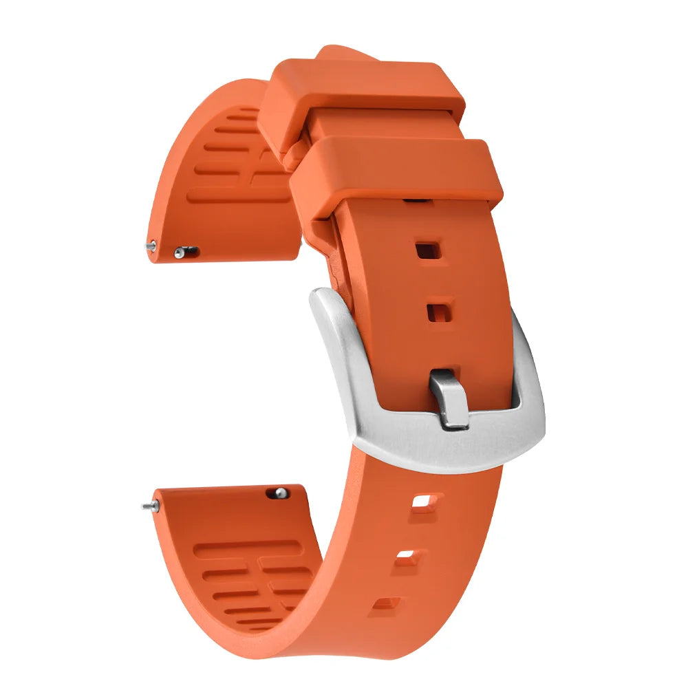 18/19/20/21/22/23/24mm FKM Rubber Watch Strap Diving Sports Quick Release Rubber Bracelet for Tissot/Seiko/Omega Watch Band