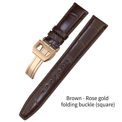 Bracelet de montre en cuir de Crocodile américain, 20mm 21mm 22mm, pour IWC PORTUGIESER PORTOFINO Pilot, outils gratuits