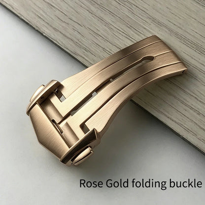 High Quality Deployment Watch Clasp, 18mm, Solid Steel Replacement Buckle, compatible with Omega Seamaster 300 AT150 Speedmaster