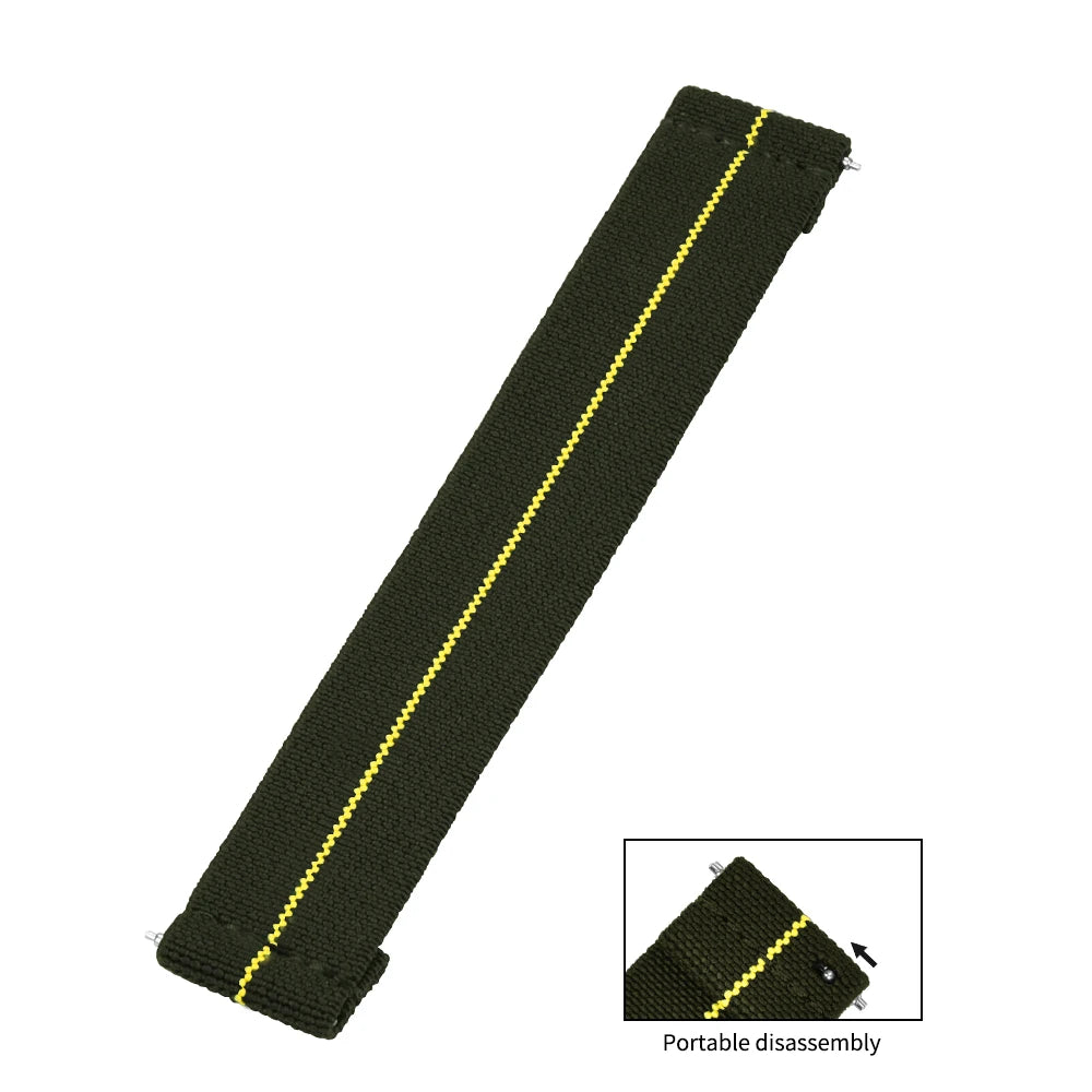 High Quality Parachute Elastic Nylon Watch Straps Quick Release 18/19/20/21/22mm Watch Bands Smartwatch Fabric Unisex Straps