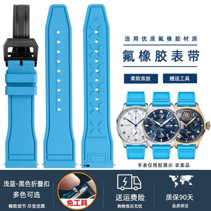 Cinturino per orologio in silicone morbido 20 mm 21 mm 22 mm per IWC Pilot | Cinturino sportivo a sgancio rapido | Sostituzione unisex impermeabile del cinturino in gomma