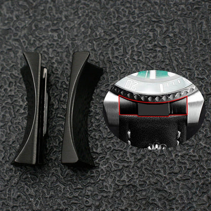 Attacco finale curvo per cinturino di orologio Rolex, cinturino di orologio Submariner, cinturino in gomma o pelle, connessione senza soluzione di continuità, 2 pezzi, 20 mm, 21 mm