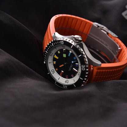 Bracelet montre pour Patek Philippe Caoutchouc Premium - Rapide /  Fermoir Papillon / à découpée