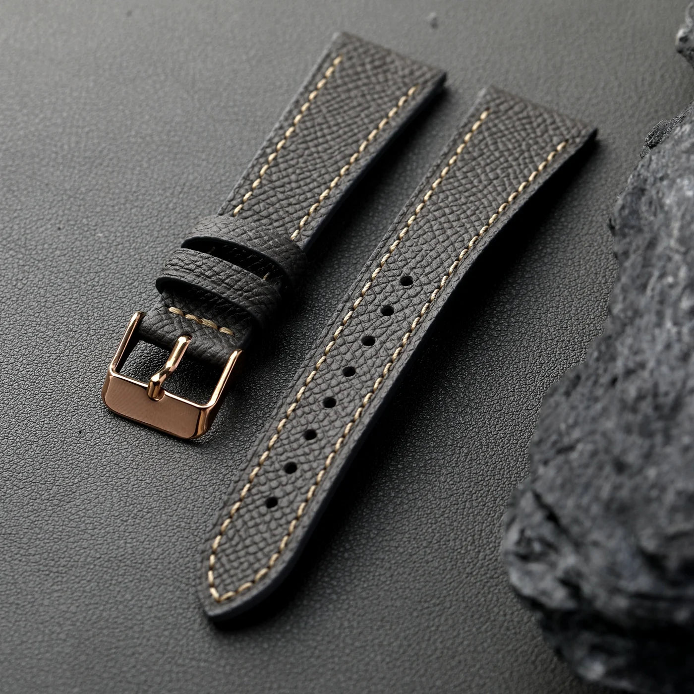 Cinturino in pelle con motivo a palmo fatto a mano, di alta gamma 18 19 20 21 22MM, cinturino morbido da uomo in pelle di vacchetta a strato superiore, cinturino per orologio in stile retrò