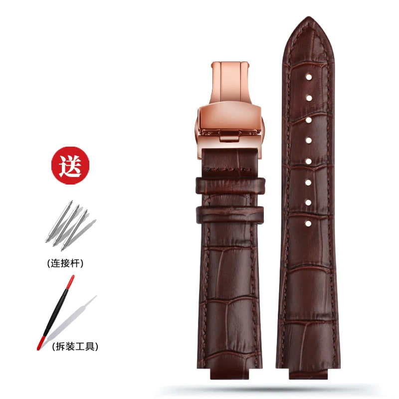 Cinturino dedicato per orologio LV serie Drum Q1121 per uomo e donna, cinturino in vera pelle Q114k.