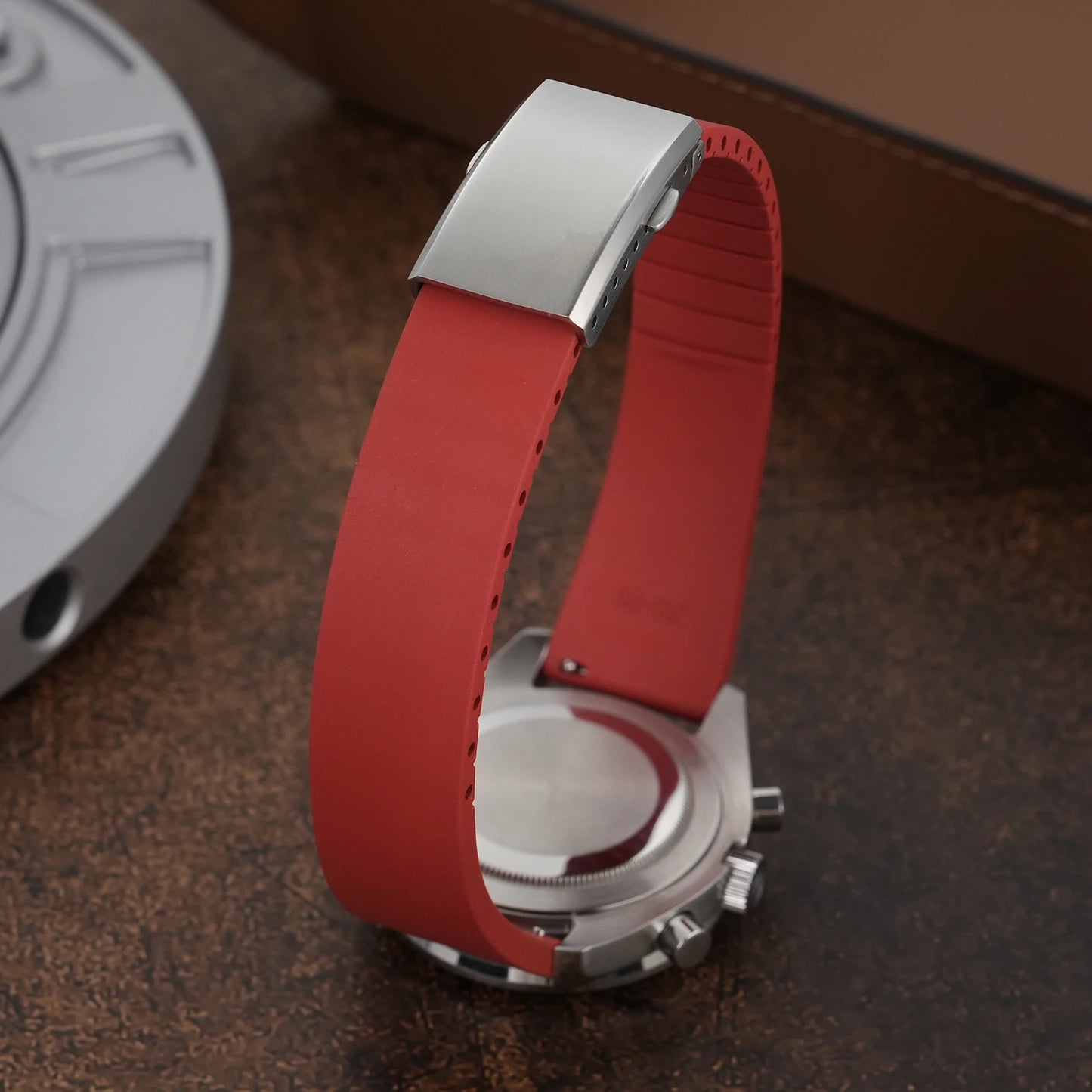 Nouveau bracelet de montre en caoutchouc fluoré CTS 18mm 19mm 20mm 21mm 22mm boucle pliante à dégagement rapide bracelets de montre FKM bracelet pour couper à la taille