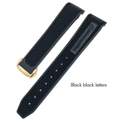 Bracelet de montre souple en caoutchouc et Silicone, 19mm 21mm 20mm, adapté à Omega Speedmaster 326, Seamaster 300, outils de Sport noirs