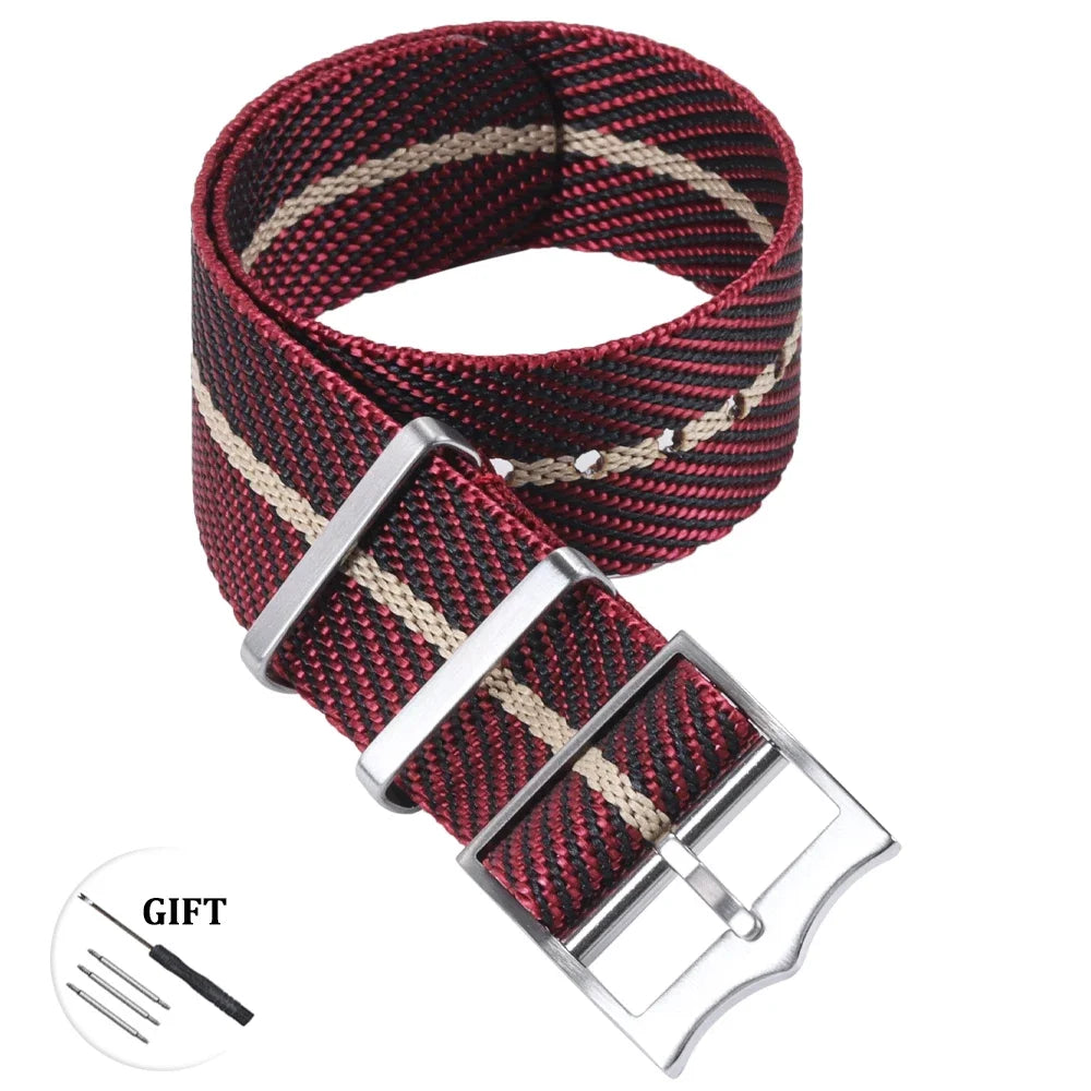 Bracelet de Montre Nato en Nylon - Boucle Argent ou Rose Gold