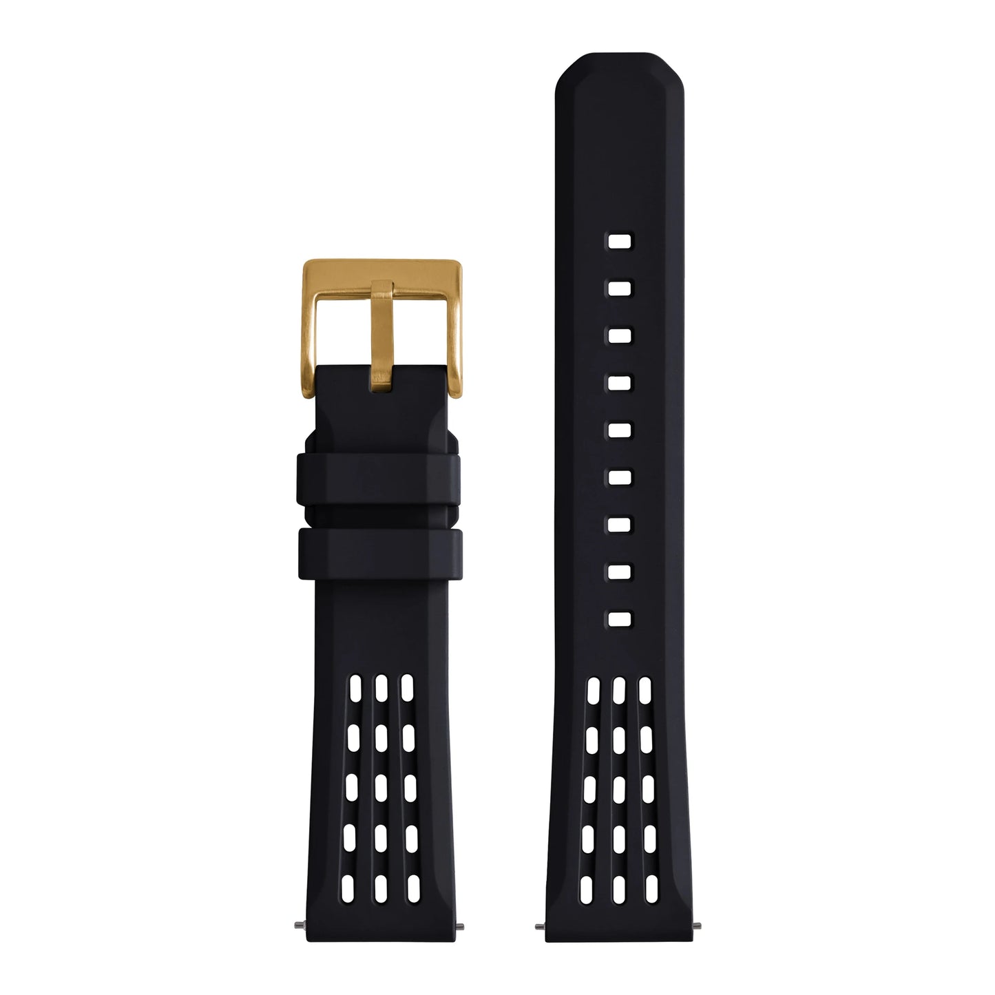 Bracelet de montre en caoutchouc fluoré à dégagement rapide, structure poreuse de qualité supérieure, bracelet de montre de remplacement, 20mm, 22mm, FPM, FKM