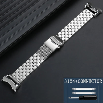 Cinturino in acciaio inossidabile di alta qualità modificato con connettore a maglie speciali per orologio da uomo Citizen BJ8050-08E/BJ8050