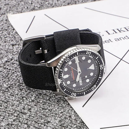 Bracelet de montre en Nylon 18mm 20mm 22mm 24mm bracelet élastique tissé armée pour Seiko bracelet à dégagement rapide bracelet de montre de Sport militaire pour hommes