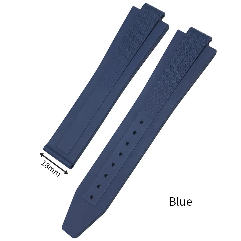 Konvexes Uhrenarmband aus weichem FKM-Fluorelastomer, für Longines L3 830 835 Hydroconquest Conquest GMT V.H.P 21mm 22mm