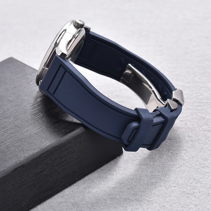 20mm 21mm 22mm Premium FKM Fluoro Rubber Watch Straps FPM Butterfly Buckle Quick Release Watch Bands for I-WC Watch Bands