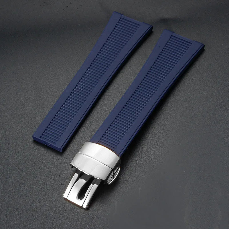 High Quality Watch Strap for Patek Philippe Nautilus Series 5711/5712/5980, Waterproof Silicone Watchband, 25-13mm Butterfly Buckle