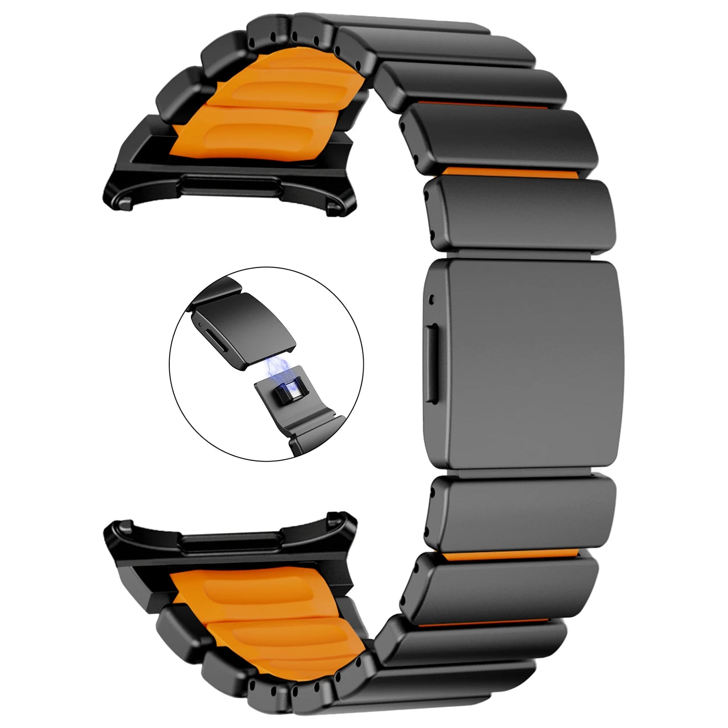 Magnetic Titanium Strap for Samsung Galaxy Watch Ultra 2, Alloy Band for Galaxy Watch 9 8 Classic