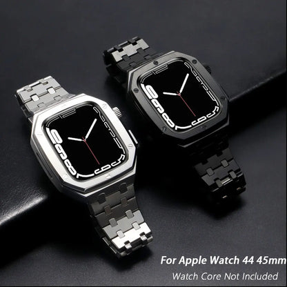 Kit di modifica per Apple Watch 45 mm 44 mm, telaio in metallo, kit di modifica per iWatch Series 6 5 4 SE, accessori