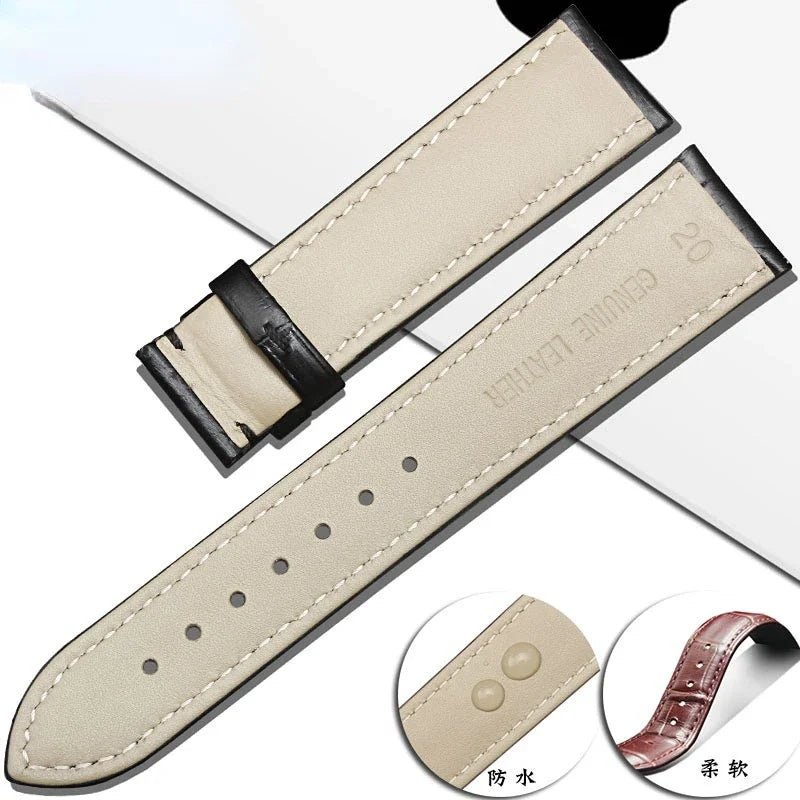 Cinturino universale in pelle da uomo, cinturino con motivo coccodrillo, primo strato, VachAndervc Constantin Heritage, 19mm, 21mm