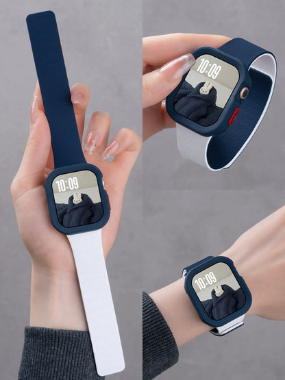 Magnetic Bracelet + Full Protection Case for Apple Watch Series 11 10 9 8 Ultra 2 SE3, Strap for Apple Watch 49 46 44 45 42 38 40mm
