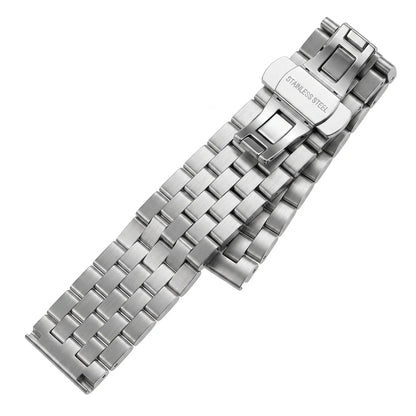Bracelet de montre universel robuste, 20 22 24 26mm, en acier inoxydable massif, bracelet de remplacement en métal épais pour hommes