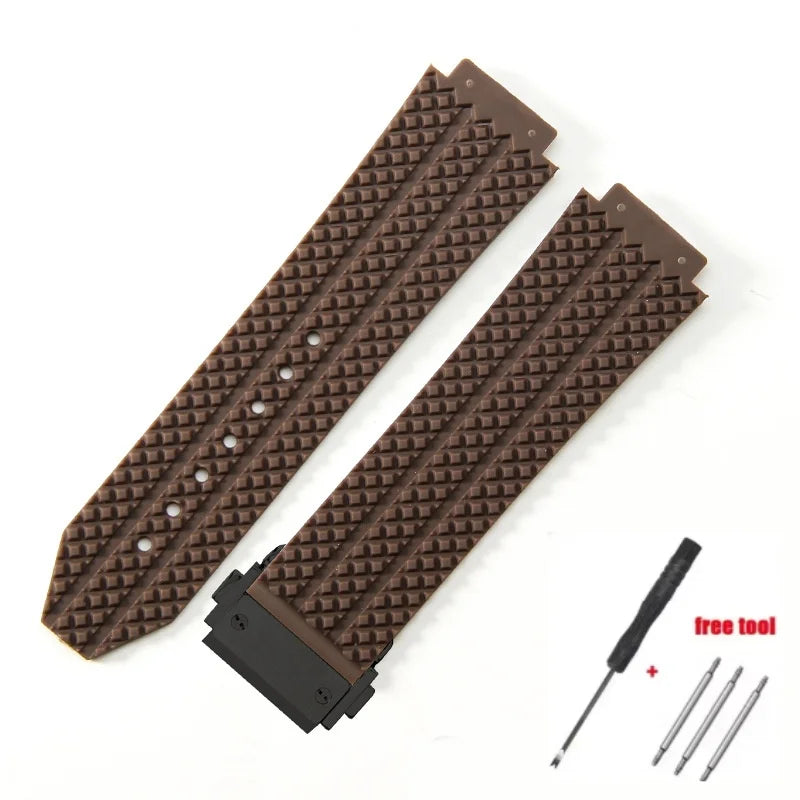 Replacement watch strap for Hublot Big Bang Classic Fusion Bracelet 24*17mm 26*19mm Soft Silicone Rubber Watch Strap